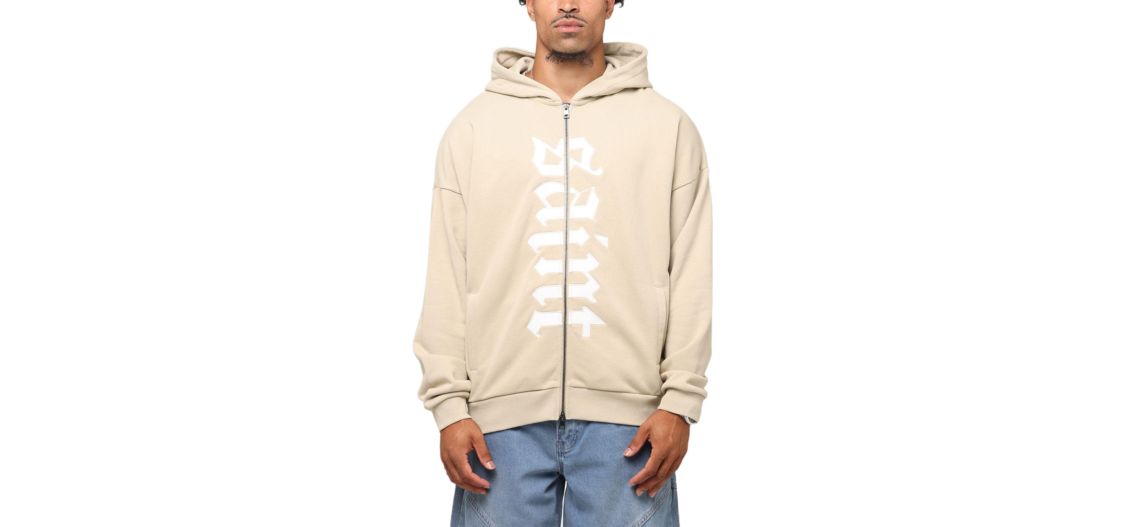 Saint Morta Men's Gothic Distressed Zip Hoodie