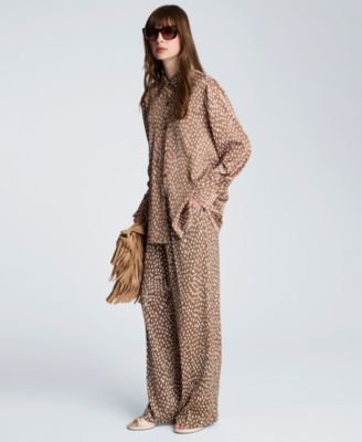 Women's Satin Long-Sleeve Shirt