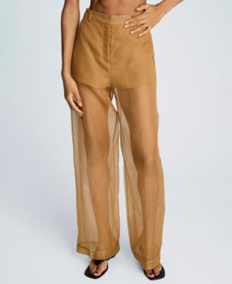 Kenneth Cole Women's High-Waist Organza Pants - Macy's