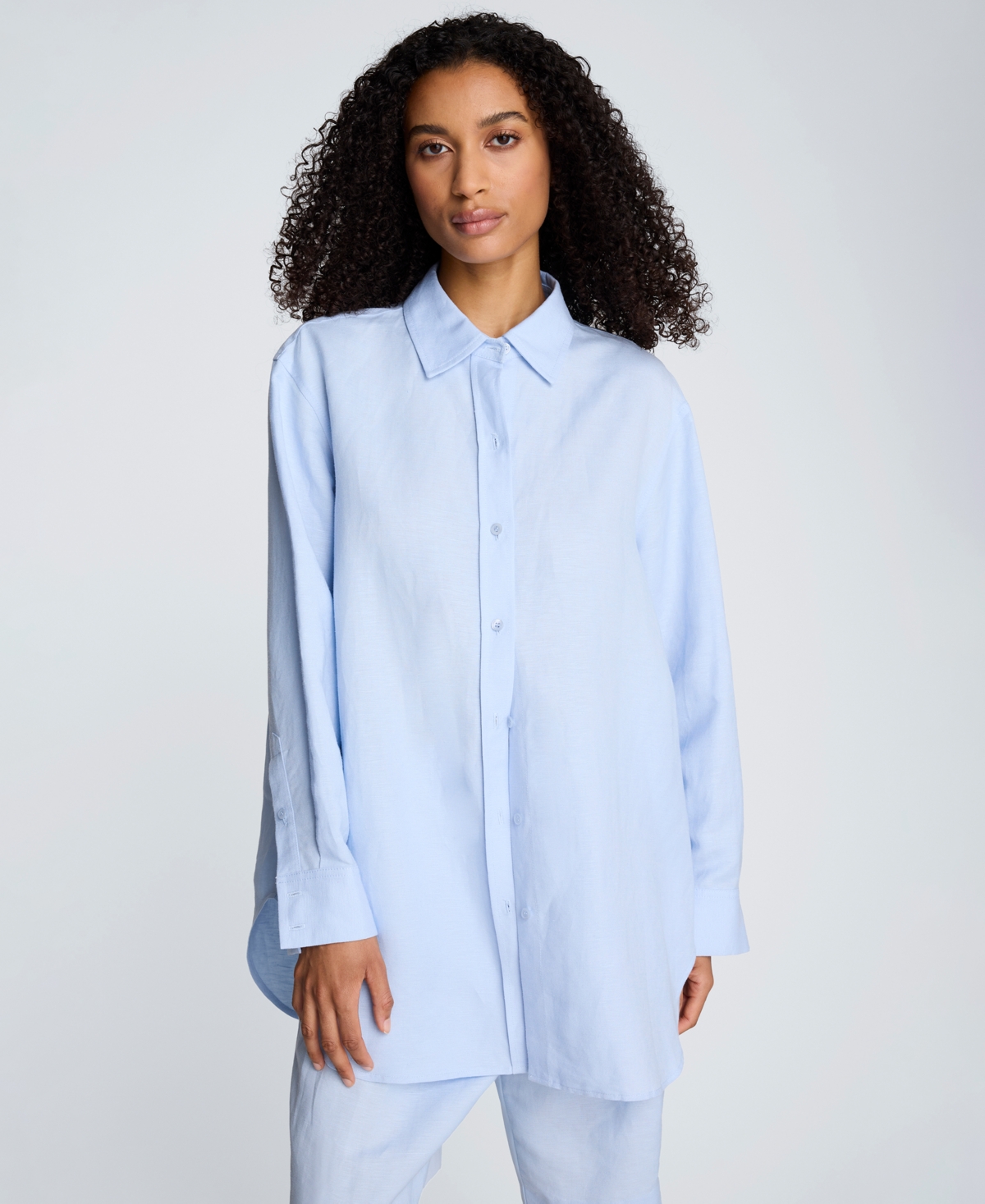 Kenneth Cole Women's Long-Sleeve Button-Front Top