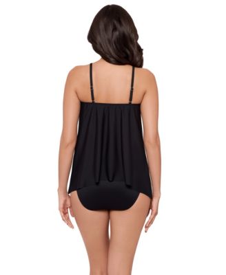 Women's Peephole High Neck Tankini Top