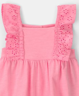 Baby Girl's Eyelet Sleeveless Romper