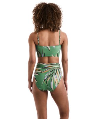 Women's Slit-Neck Bandeau Tankini Top 