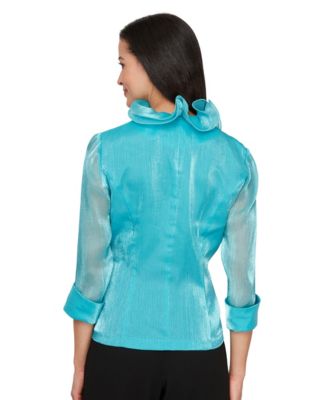 Women's Ruffle Neck Chiffon Top