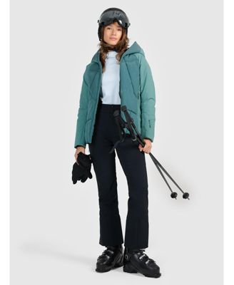 Women's ski down jacket with Primaloft Silver filling - olive