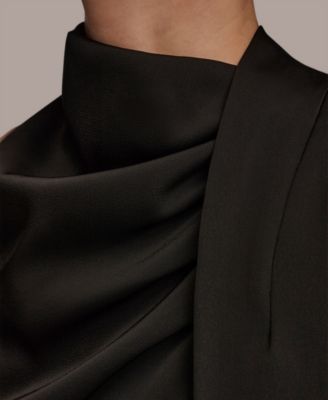 Women's Sleeveless Twist-Front Drape Blouse