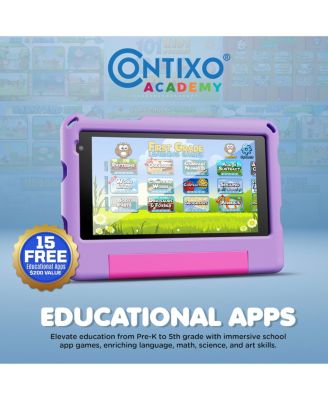 7" A7 Educational Kids Tablet with Epic! and Lingokids 32GB with Parental Controls & Kid-Proof Case