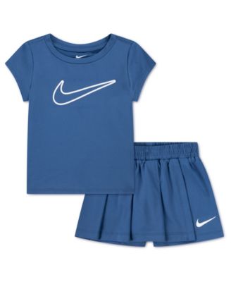 Girls' 2T-4T All Day Play T-Shirt and Skort, 2-Piece Set
