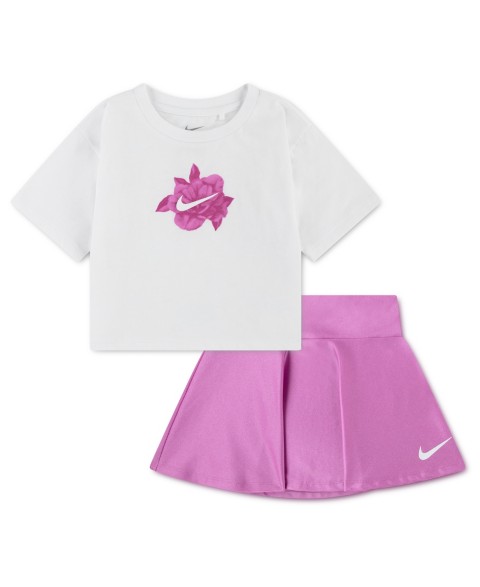 Детский комплект-двойка Nike Move with Nature: футболка и шорты-самокат для девочек