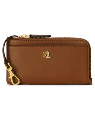 Leather L-Zip Card Case Wallet