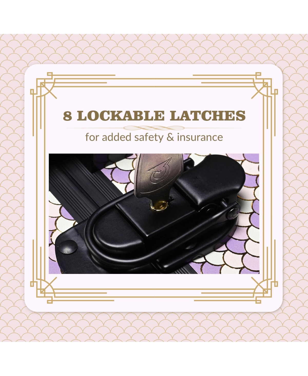 Byootique Cosmetology Case on Wheels 4in1 Professional Makeup Art Deco Tyrian