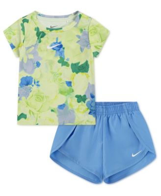 Girls' Toddler 2T-4T Move with Nature Crewneck T-Shirt and Shorts, 2-Piece Set
