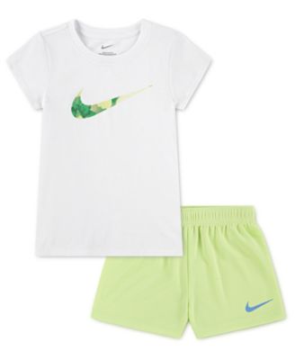 Girls' 4-6X Move with Nature Crewneck T-Shirt and Mesh Shorts, 2-Piece Set