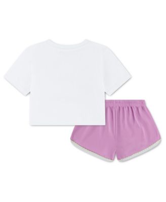 Toddler Girls' 2T-4T Tennis Lifestyle Crewneck T-Shirt and Shorts, 2-Piece Set