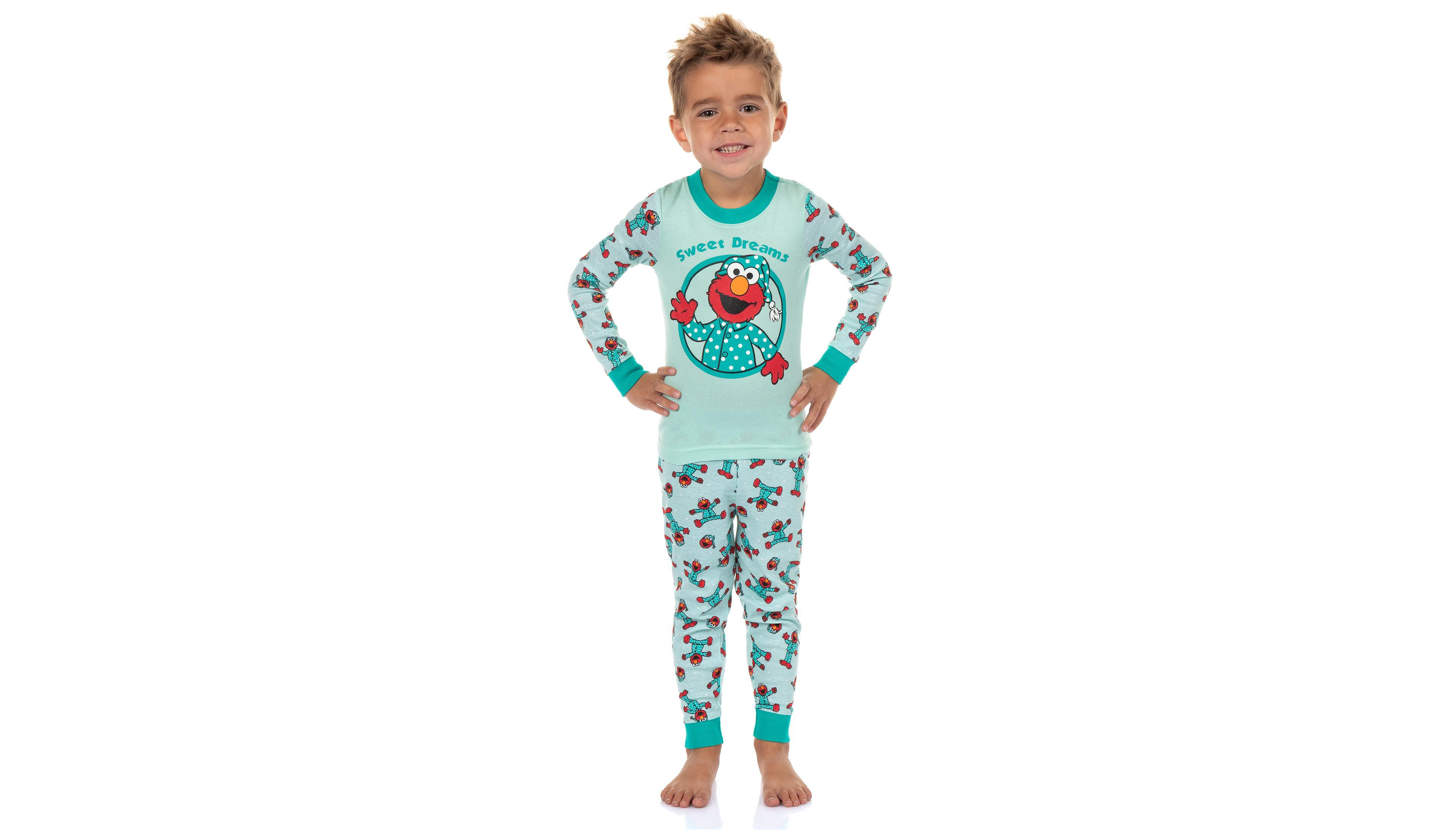 Sesame Street Toddler Boys Elmo Pajamas Sweet Dreams 2PC Tight-Fit Lounge Sleep Set