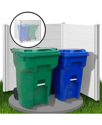 48" x 48" Privacy Screen - Outdoor Vinyl Fence Panel Enclosure for AC / Trash Bins / Pool Equipment - White