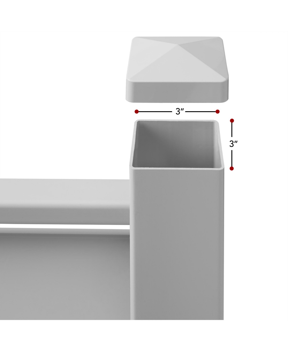 Casafield 48" x 48" Louvered Privacy Screen - Outdoor Vinyl Fence Panel Enclosure for Ac / Trash Bins / Pool Equipment