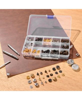 Leather Working Tools Kit, 61-Piece Leather Craft Set w/ Canvas Storage Bag, Punching, Sewing, Stamping & Sanding