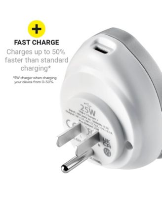 World USA USB-C 25W Travel Adaptor