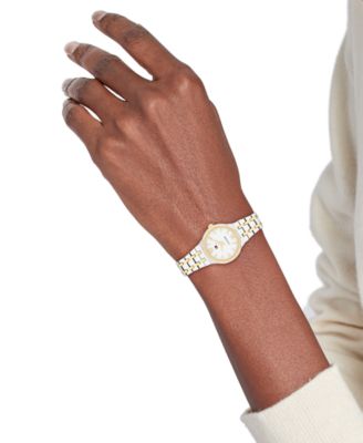 Women's Quartz Two Tone Stainless Steel Bracelet Watch, 25mm