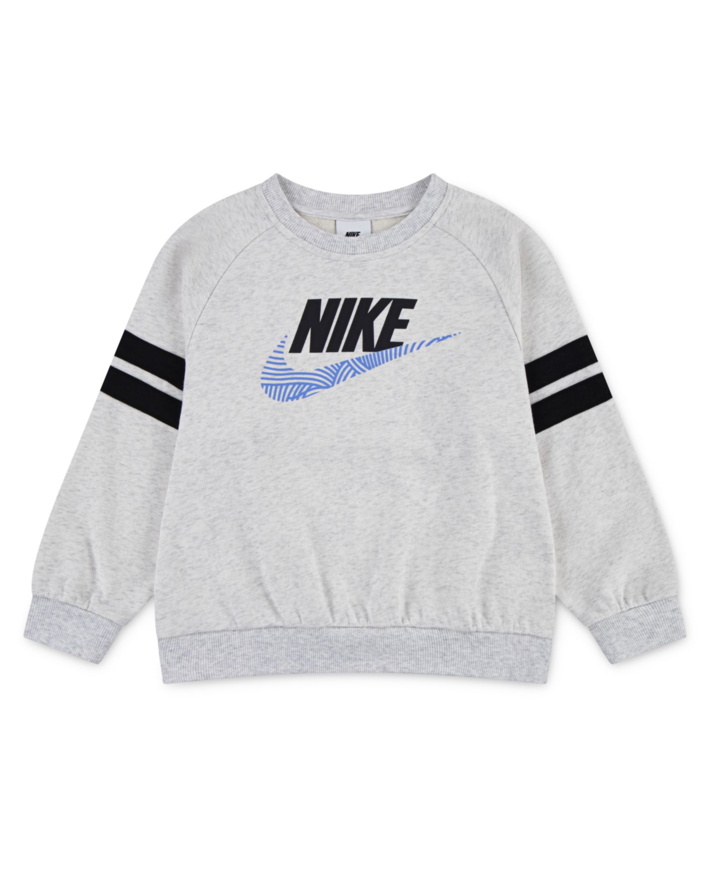 Толстовка Nike In The Zone Oversized Crewneck Sweatshirt для мальчиков, цвет: Берёзовый меланжевый — фото 1