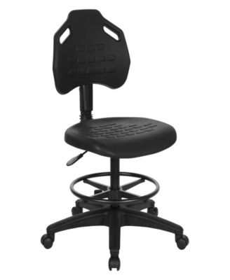 35.25" Metal Self Skinned Urethane Intermediate Drafting Chair