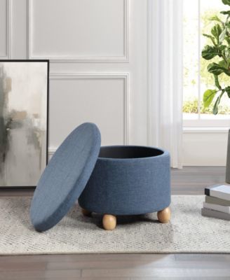 18.5" Fabric Baynes Storage Ottoman