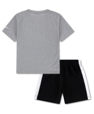 Boys' Toddler 2T-4T Dri-FIT Swoosh T-Shirt and Shorts, 2-Piece Set