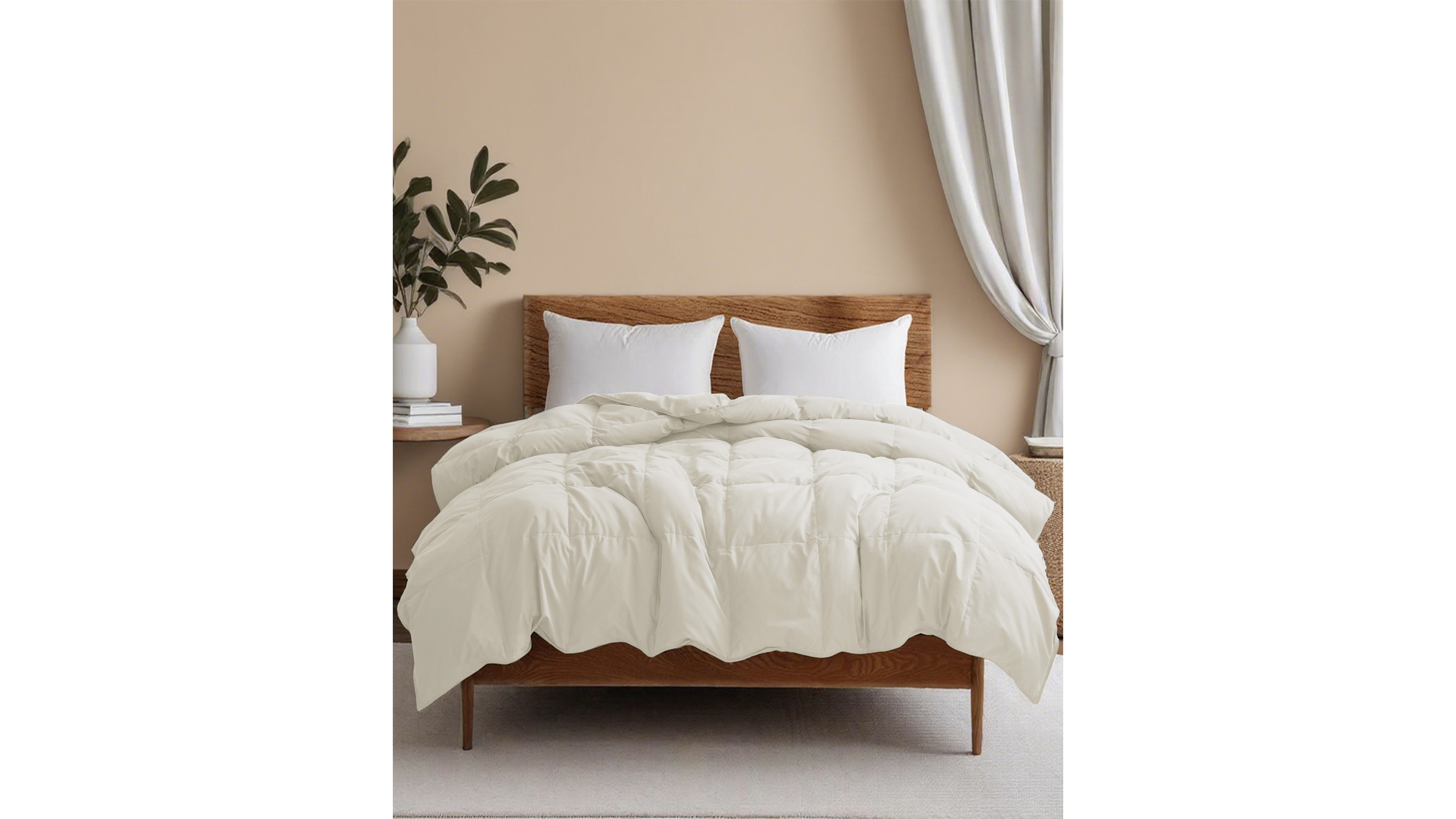 Unikome All Season Ultra Soft Goose Down Fiber Comforter, California King