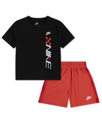 Boys' Toddler 2T-4T Victory Lap Crewneck T-Shirt and Mesh Shorts, 2-Piece Set