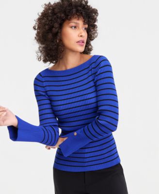 Women's Rib-Knit Split-Cuff Top