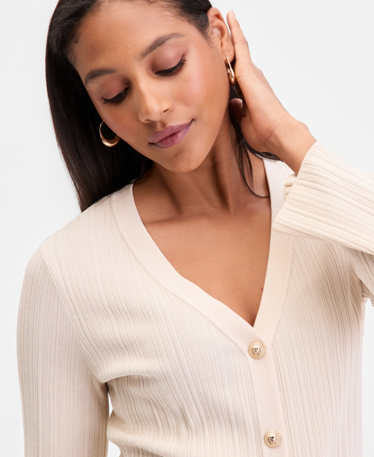 I.n.c. International Concepts Women's Rib-Knit Long Cardigan, Macy's Exclusive