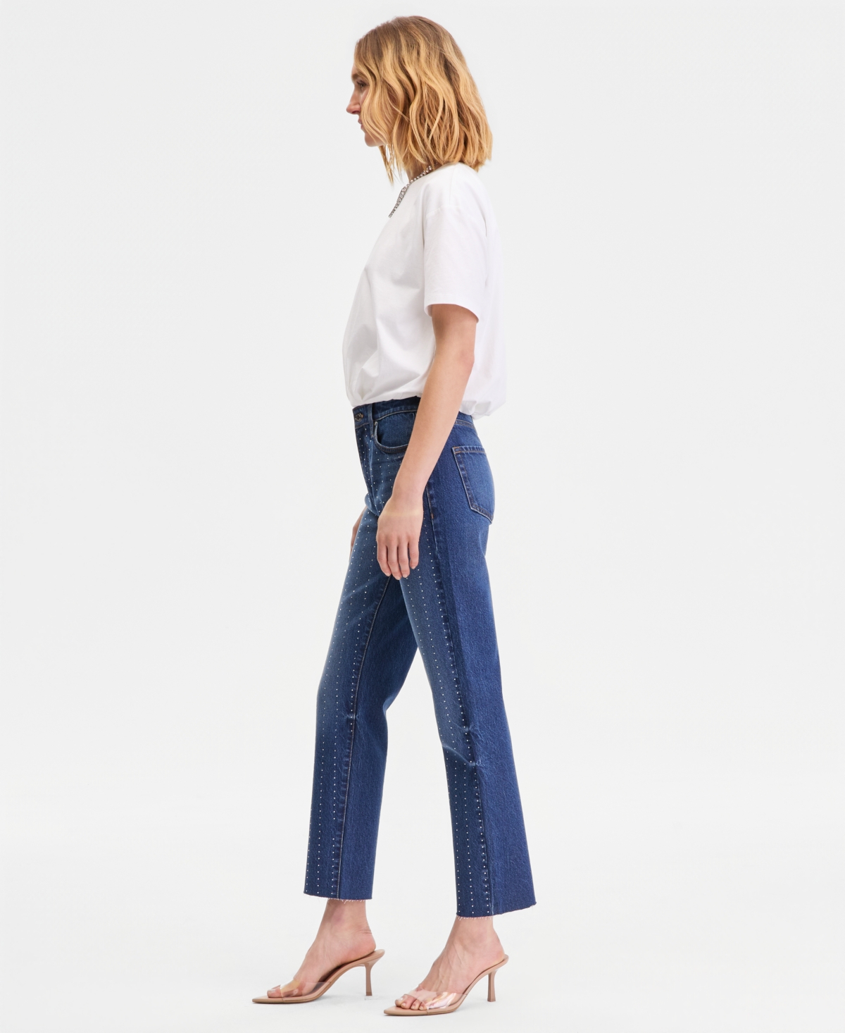 I.n.c. International Concepts Women's Crystal-Embellished Straight-Leg Jeans, Macy's Exclusive