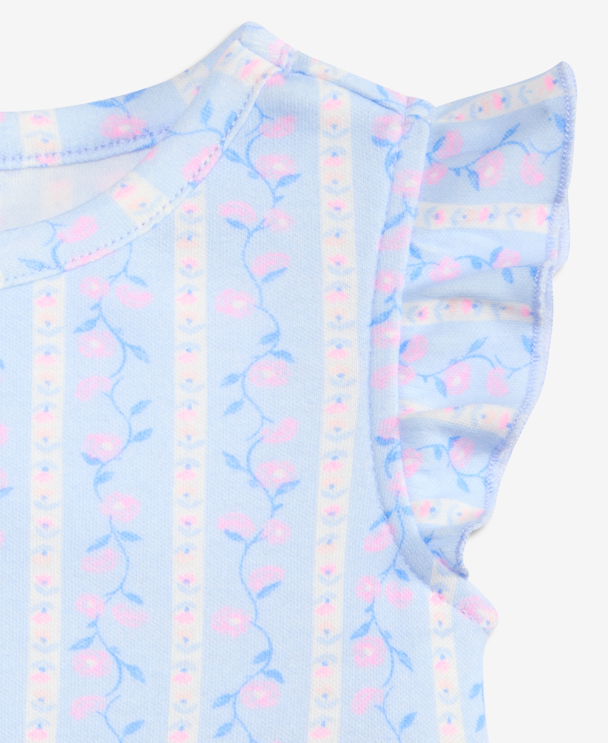First Impressions Baby Girls' Linear Floral-Print Flutter-Sleeve Dress, Macy's Exclusive