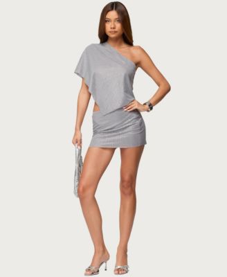 Women's Leanne Rhinestone One Shoulder Poncho Top