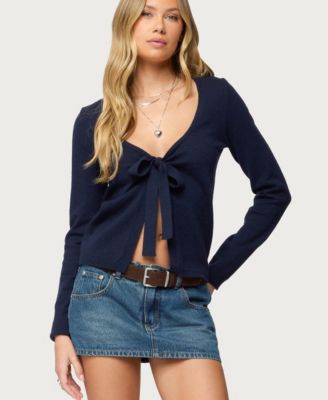 Women's Demi Tie Front Knit Cardigan