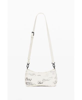 Women's Small braided bag with lettering