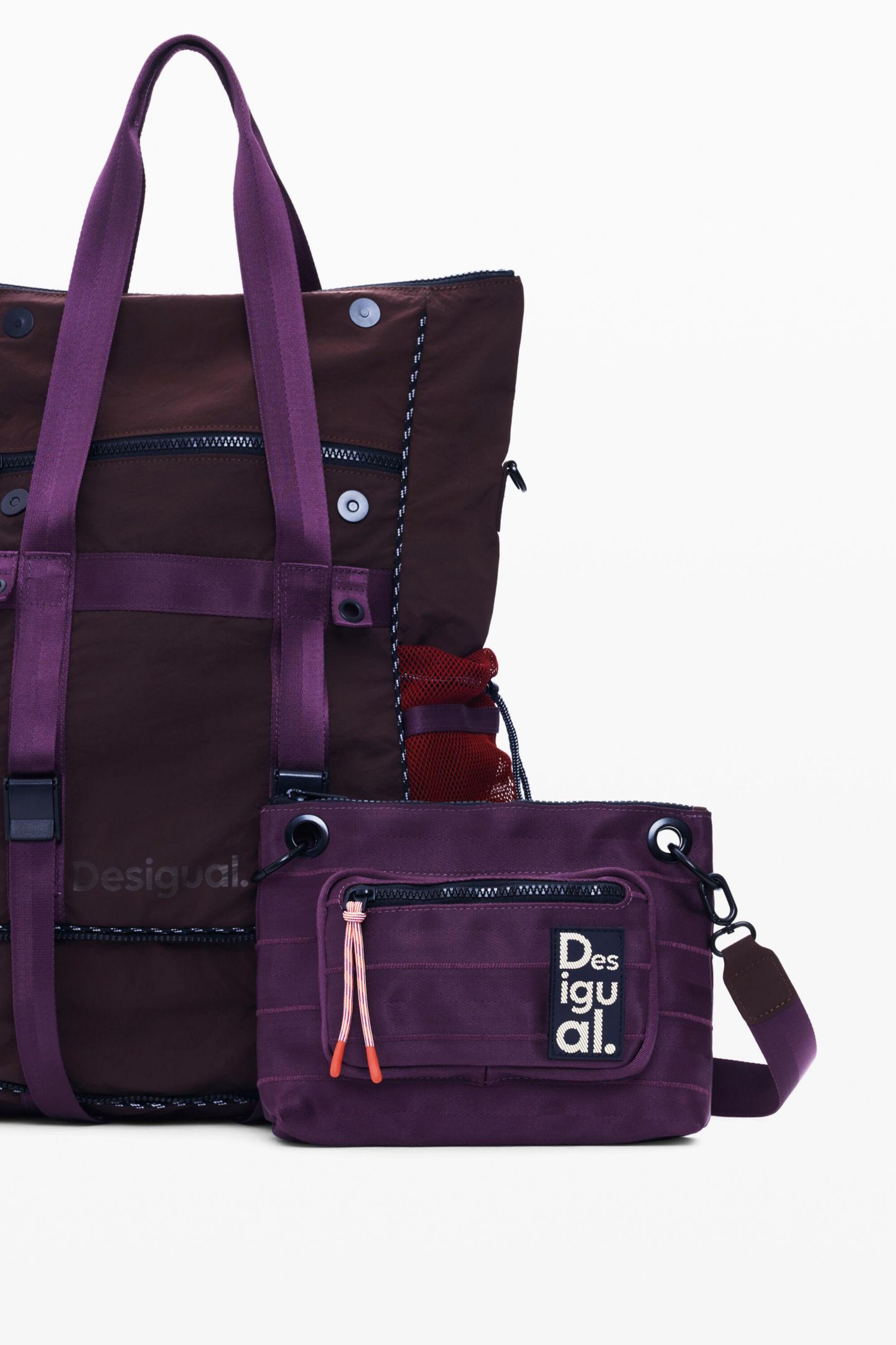 Рюкзак Desigual Large multiposition voyager, цвет: Яркий фиолетовый — фото 6