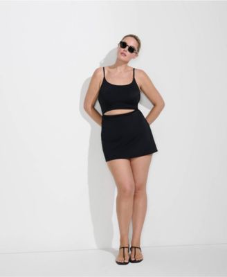 Women's Tugless Monokini Swim Dress Swimsuit