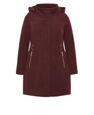 Women's Faux Wool Plain Coat