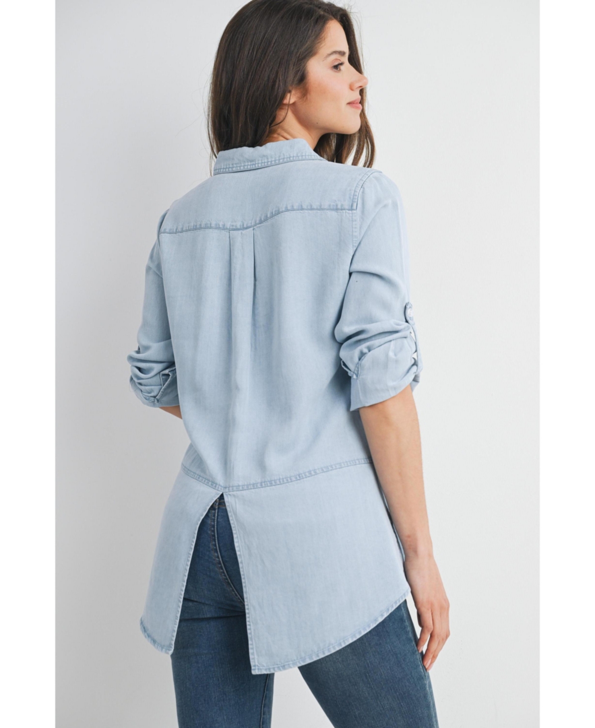 Hello Miz Maternity Button Down Long Sleeve Nursing Shirt