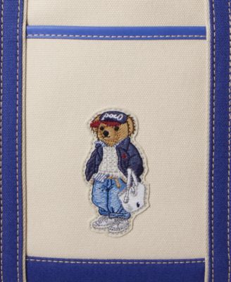 Polo Bear Canvas Medium Shopper Tote Bag