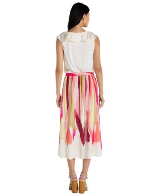 Women's Woven Pull-On A-Line Maxi Skirt