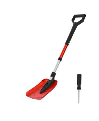 Foldable Snow Shovel, 9" Wide, Adjustable 36"-40", D-Handle, Lightweight Aluminum Alloy, Car/Camping