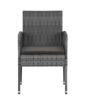 Outdoor Dining Set Grey PE rattan Standard Durable