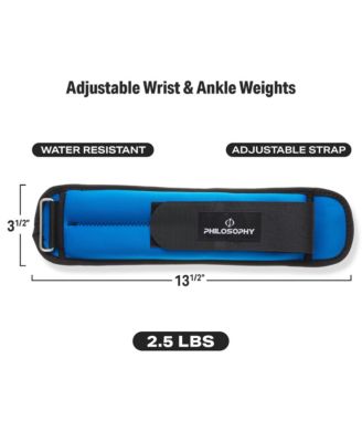 Adjustable Ankle/Wrist Weights, Set of 2 - 2.5 lb Each, 5 lb Total for Strength Training and Fitness