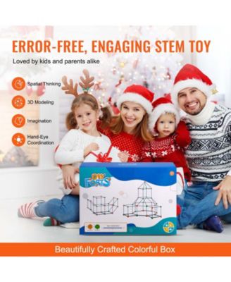 Kids Fort Building Kit with 180 Piece Construction Set for Creative STEM Play