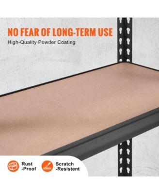 5-Tier Storage Shelving Unit, Adjustable, 2000-Lb Capacity, 35"L x 18"W x 71"H, Heavy-Duty Utility Rack