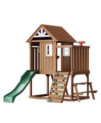 Kids Garden Playhouse with Slide and Ladder