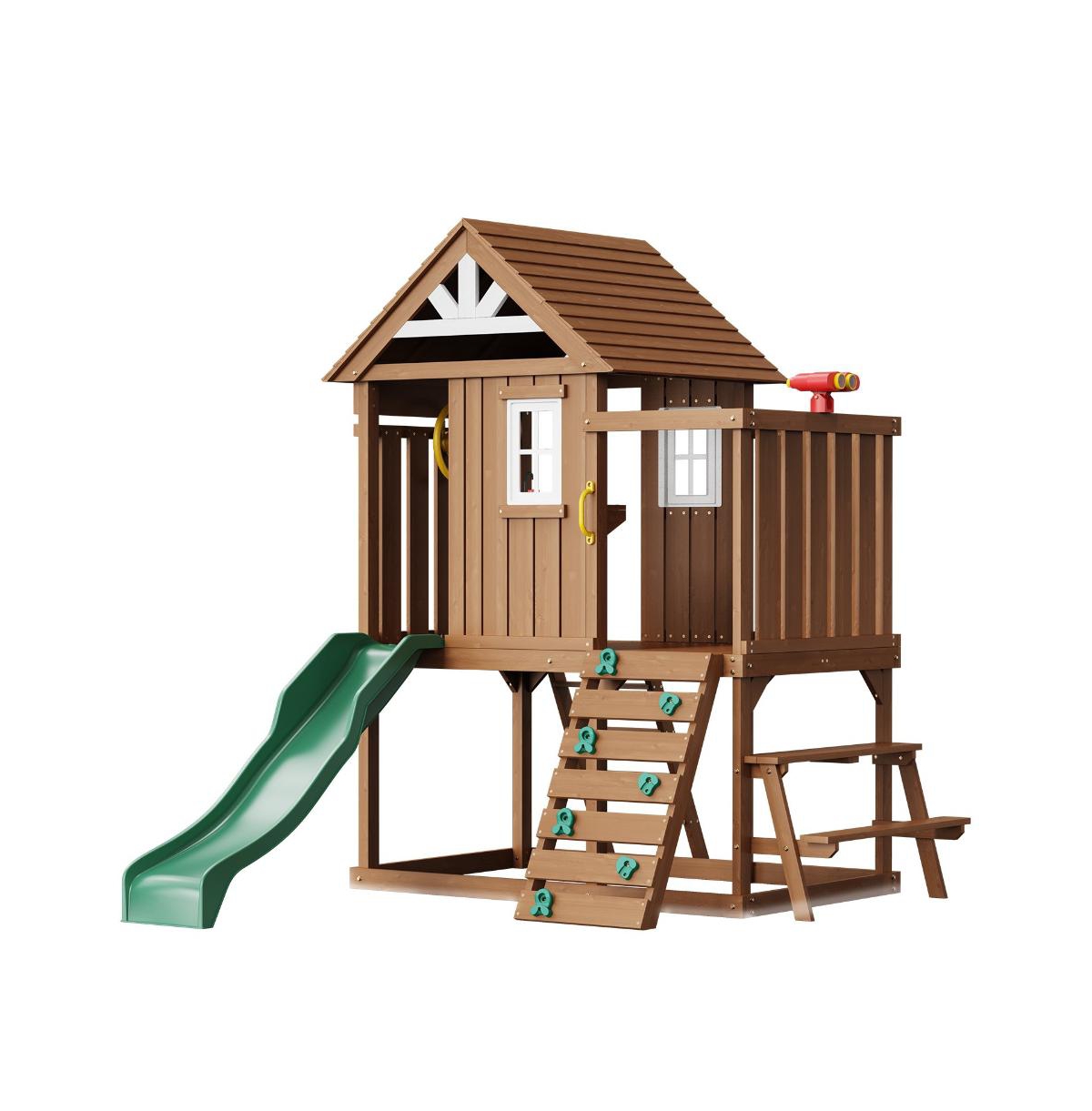 Slickblue Kids Garden Playhouse with Slide and Ladder